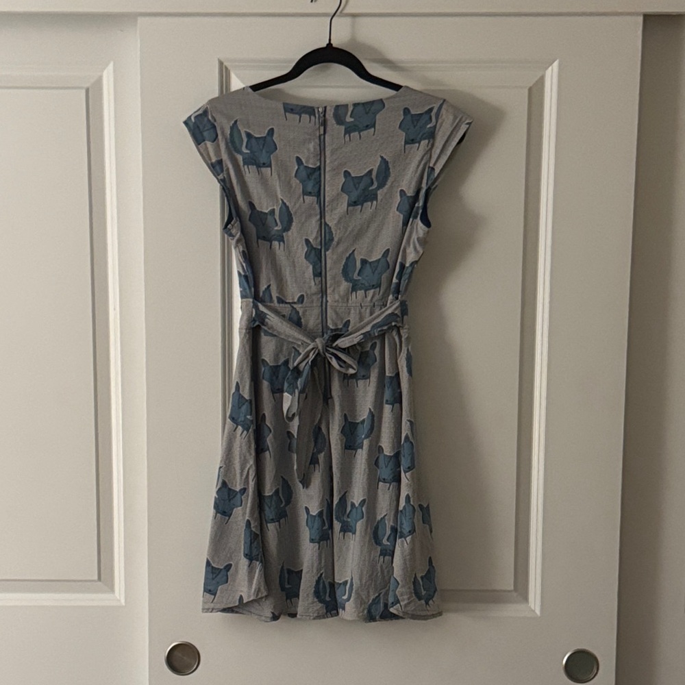 Blue Patterned fox dress - Picture 3 of 10